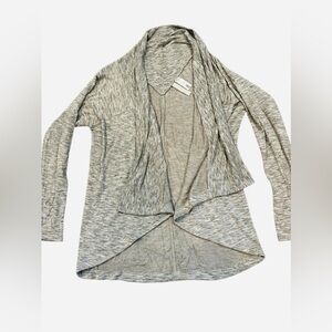 Athleta Heathered Light Gray Open-Front Women's Cardigan